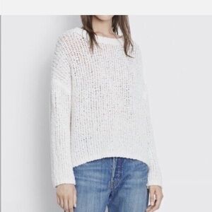 Vince Merino Wool Cropped Boxy Knit Sweater M